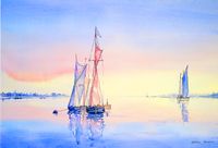 Boats On The Thames Estuary