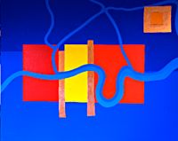 East london Three Boroughs 152 x 122cms acrylic on canvas 2 2